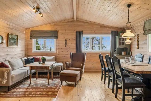 Lys og koslig stue på 23m².