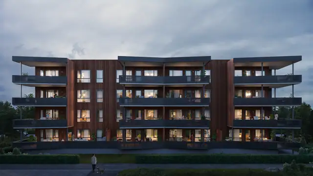 Siste byggetrinn i salgssuksessen Kroken Hage består av 16 lekre leiligheter fordelt på 4 etasjer.