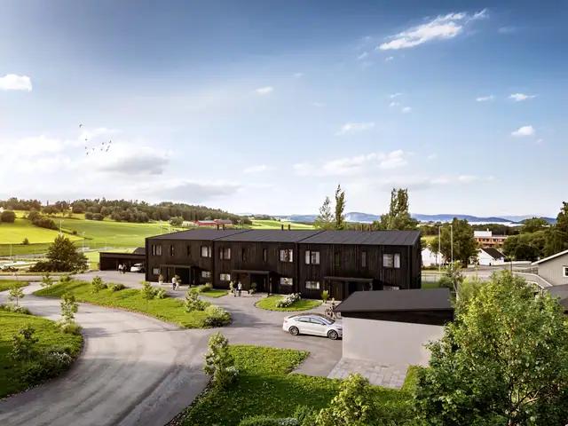 6 nye & moderne rekkehus med barnevennlig & attraktiv beliggenhet. Husbankfinansiering. Gode solforhold.