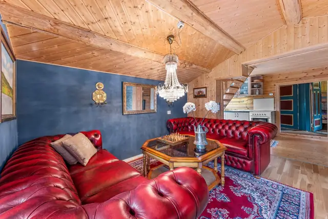 Well-kept & attractive leisure property with 3 buildings. Cabin extended and renovated in 2006, with 35 sq m loft. Sauna 5 sq m. Outbuilding 13 sq m. — image 6